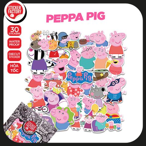  Peppa Pig - Set 30 sticker hình dán 