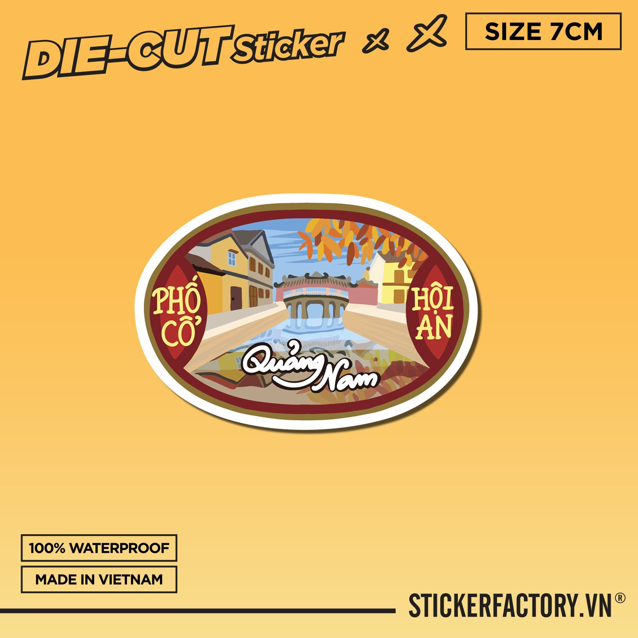 PHỐ CỔ HỘI AN QUẢNG NAM 7cm - Sticker Die-cut hình dán cắt rời