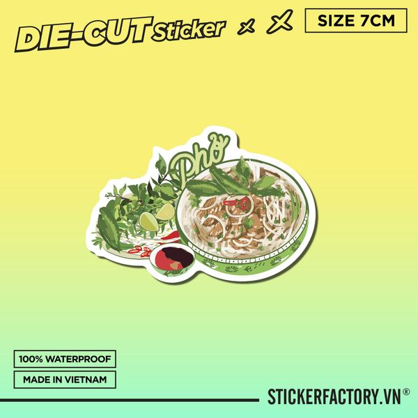 PHỞ - Sticker Die-cut hình dán cắt rời – Sticker Factory