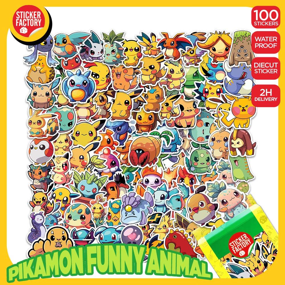 Pikamon Funny Animal - Set 100 sticker