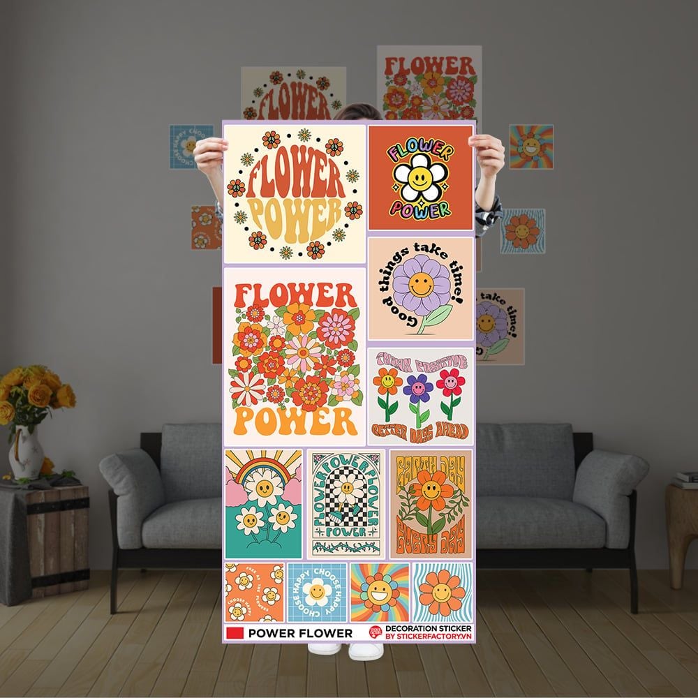 POWER FLOWER - Decoration Sticker