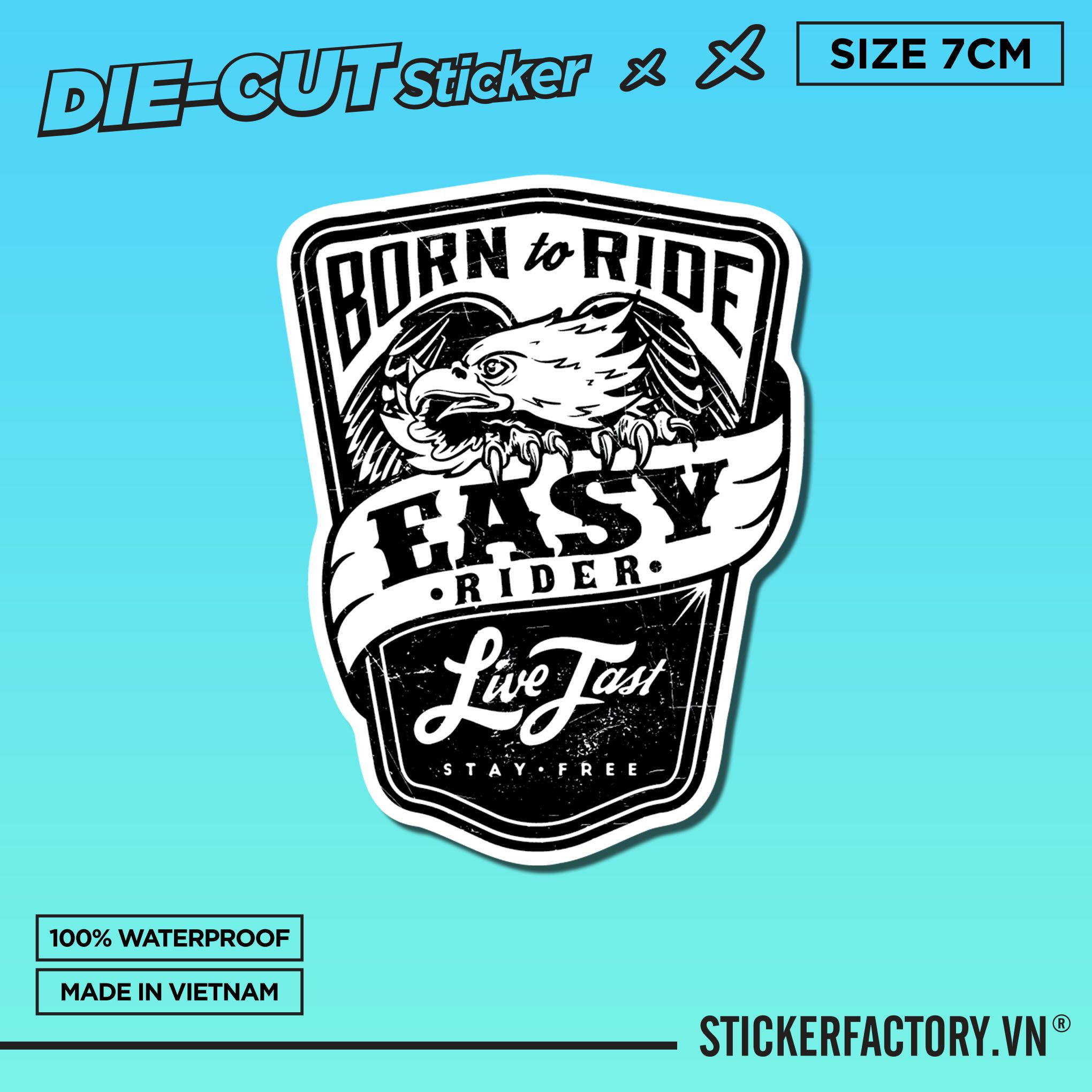 EASY RIDER EAGLE 7cm - Sticker Die-cut hình dán cắt rời