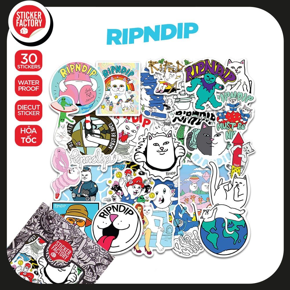 Ripndip - Set 30 sticker hình dán