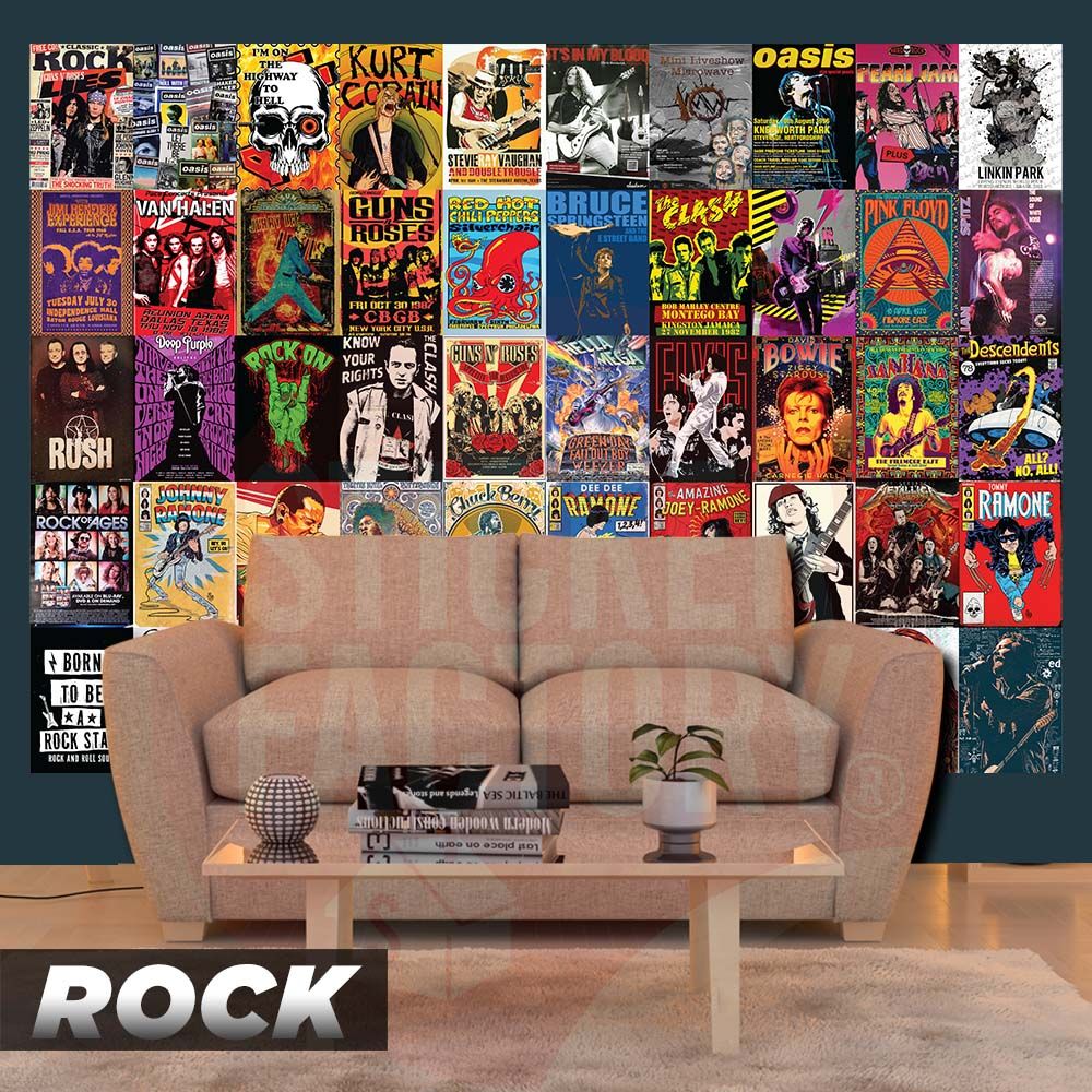 ROCK MUSIC - Set 50 Poster A4 dán tường trang trí