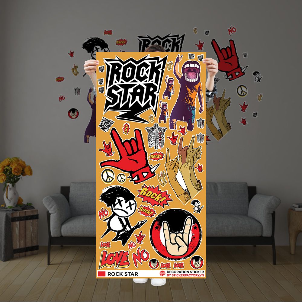 ROCK STAR - Decoration Sticker