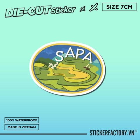  SAPA 7cm - Sticker Die-cut hình dán cắt rời 