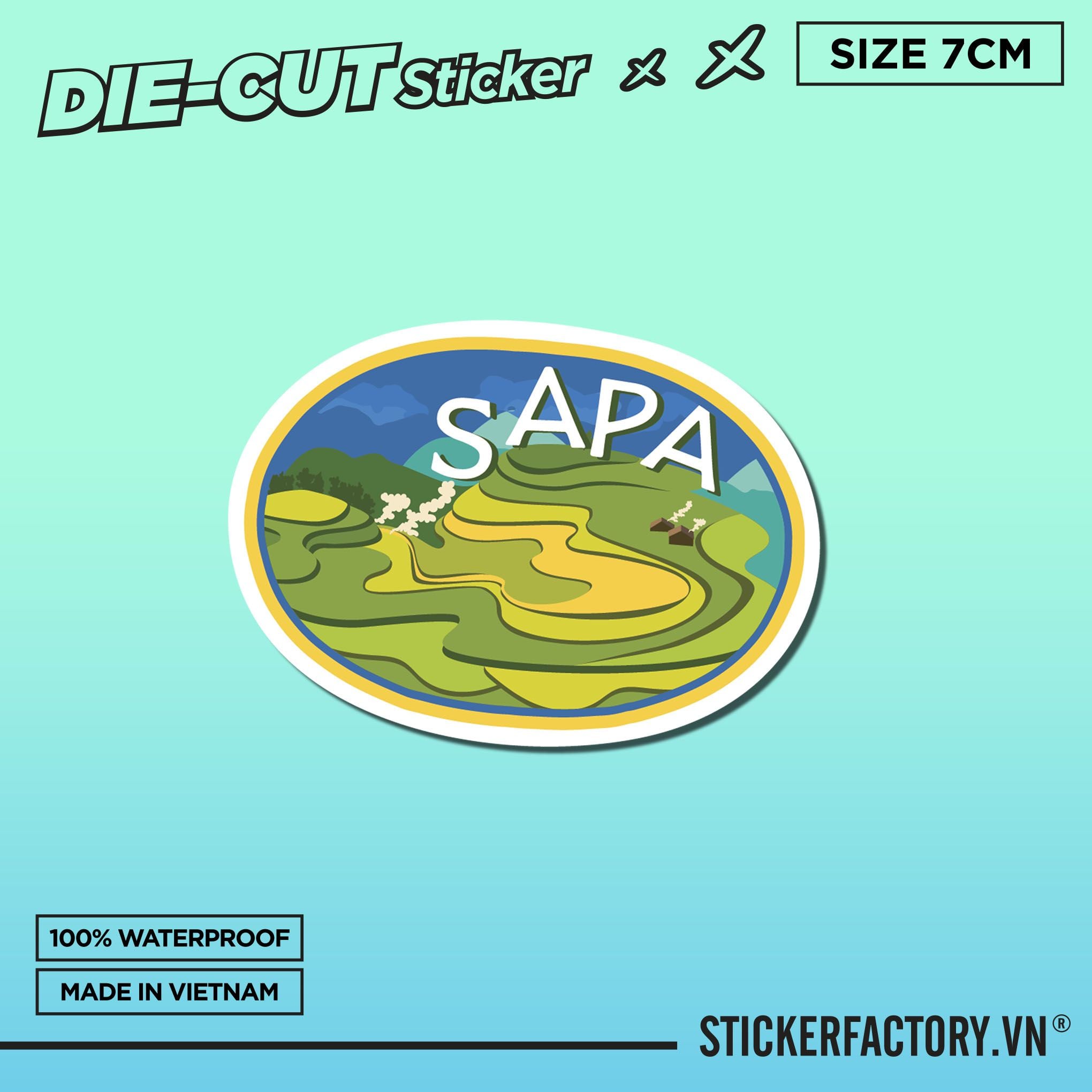 SAPA 7cm - Sticker Die-cut hình dán cắt rời