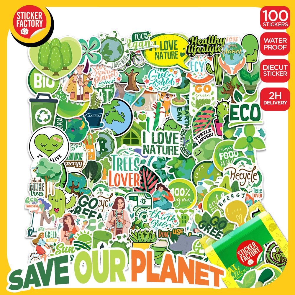 Save our planet - Set 100 sticker hình dán