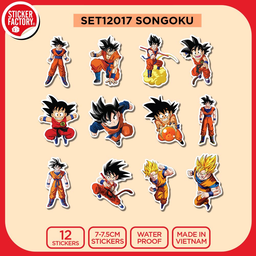 SET12017 SONGOKU – Set 12 Die Cut Sticker Pack