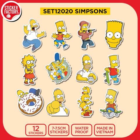  SET12020 SIMPSONS – Set 12 Die Cut Sticker Pack 