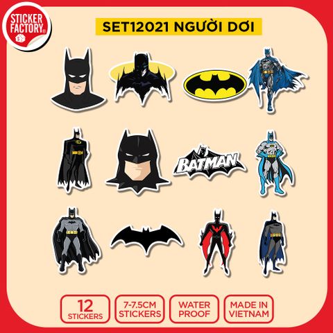  SET12021 NGƯỜI DƠI – Set 12 Die Cut Sticker Pack 