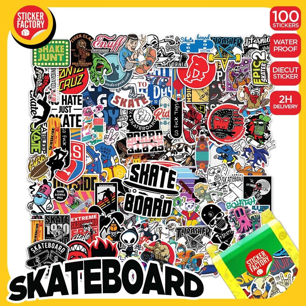 Skate Board - Set 100 sticker hình dán