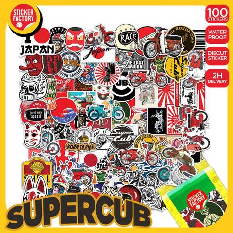  Super Cub - Set 100 Sticker hình dán 