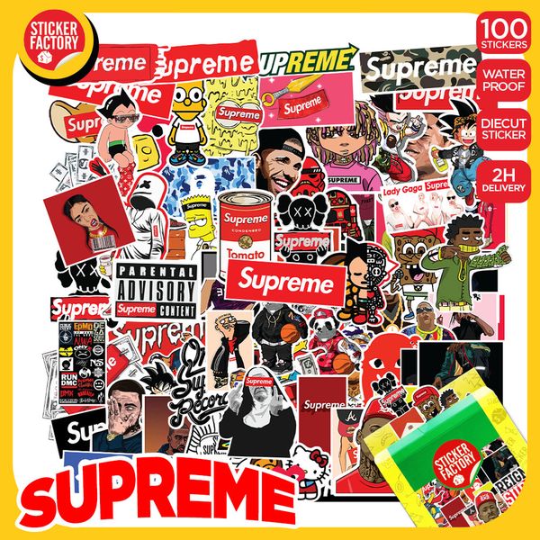  Supreme - Set 100 sticker hình dán 