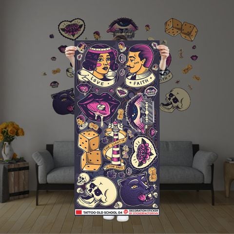  TATTOO OLD SCHOOL 04 - Decoration Sticker 