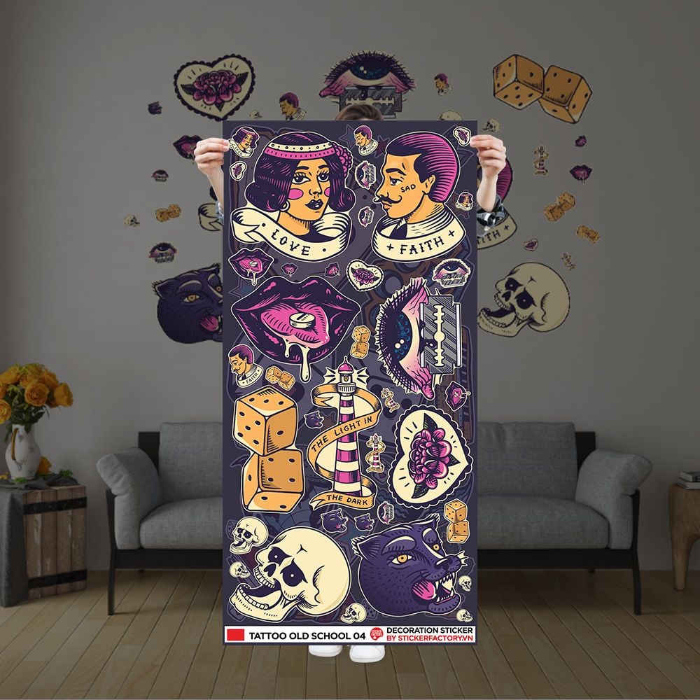 TATTOO OLD SCHOOL 04 - Decoration Sticker