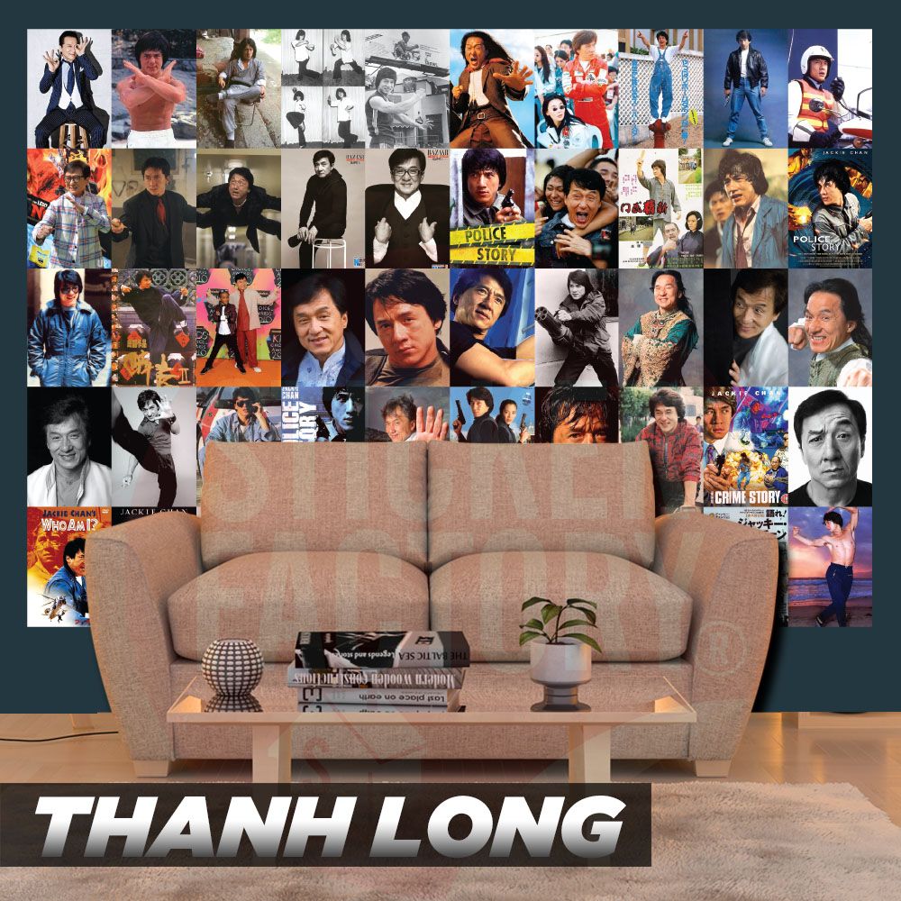 JACKIE CHAN THÀNH LONG  - Set 50 Poster A4 dán tường trang trí