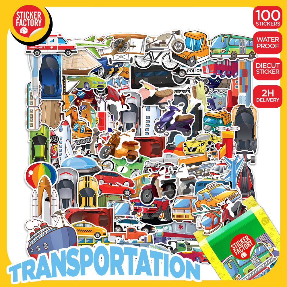 Transportation for Kids - Phương tiện giao thông - Set 100 sticker hình dán