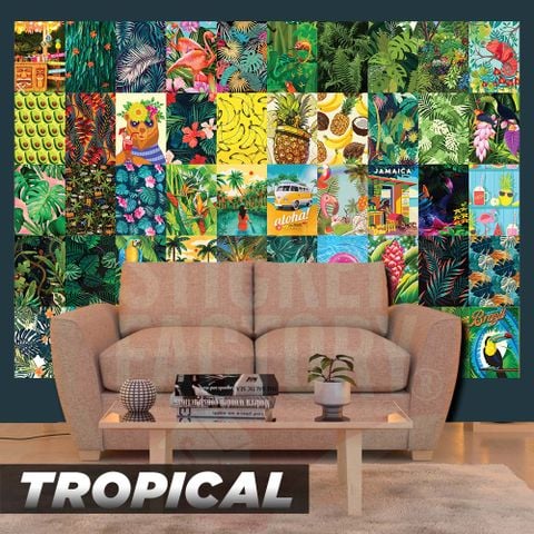  TROPICAL - Set 50 Poster A4 dán tường trang trí 