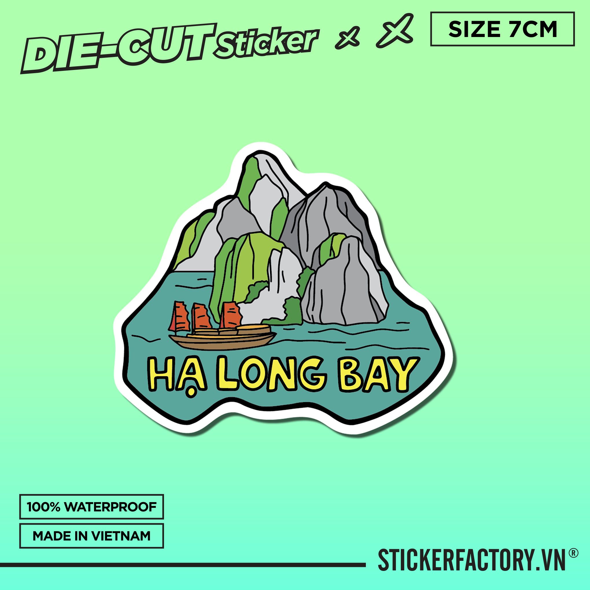 VỊNH HẠ LONG 7cm - Sticker Die-cut hình dán cắt rời