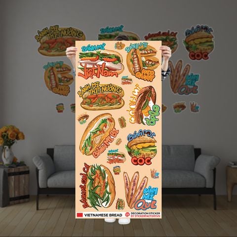  VIETNAMESE BREAD BÁNH MÌ - Decoration Sticker 