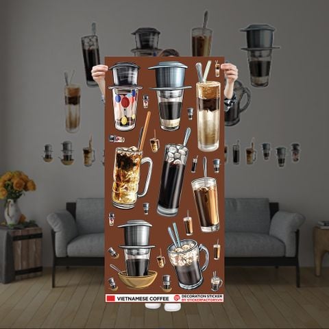  VIETNAMESE COFFEE CÀ PHÊ - Decoration Sticker 