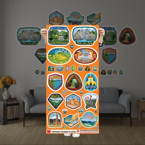 VIETNAM TOURIST PLACES - Decoration Sticker 