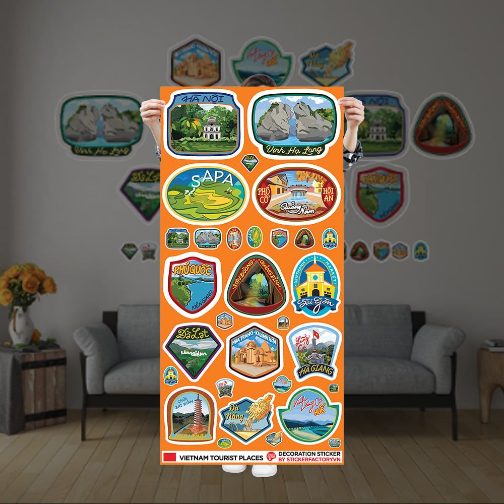 VIETNAM TOURIST PLACES - Decoration Sticker