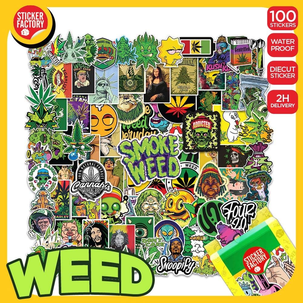 Weed - Set 100 sticker hình dán