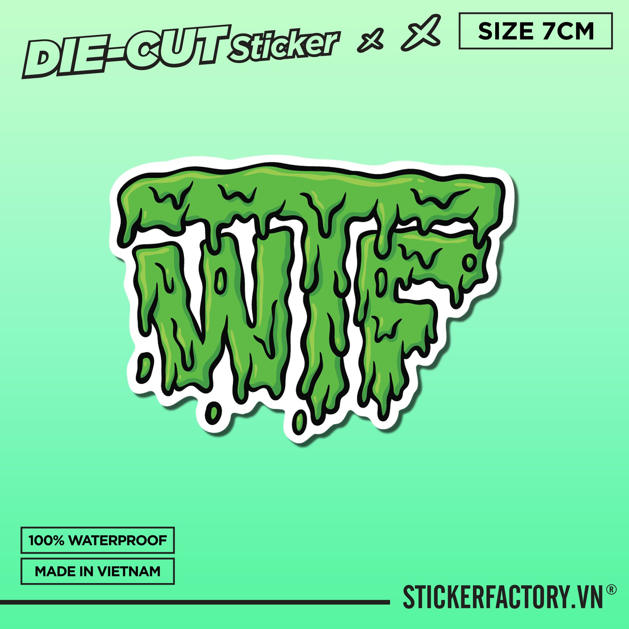 WTF SLIME 7cm - Sticker Die-cut hình dán cắt rời