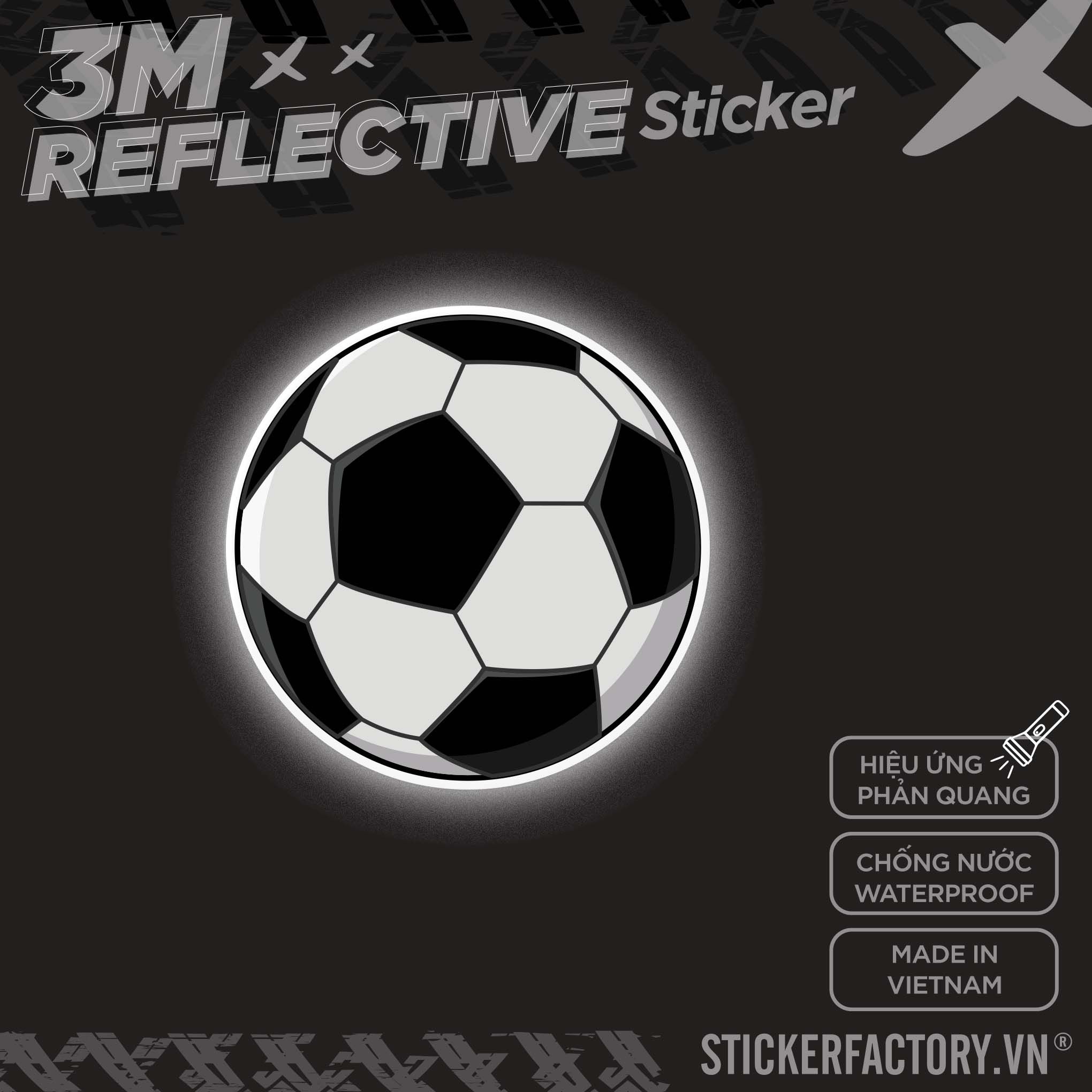 SOCCER BALL 3M - Reflective Sticker Die-cut
