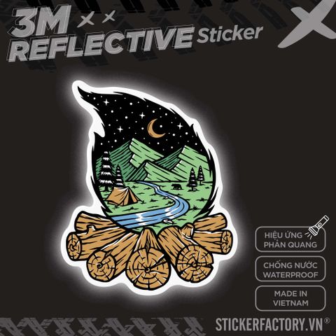  MOUNTAIN VIEW IN THE FIRE 3M - Reflective Sticker Die-cut 
