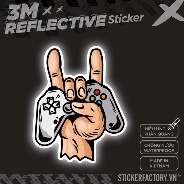 HAND HOLDS GAMEPAD 3M - Reflective Sticker Die-cut – Sticker Factory