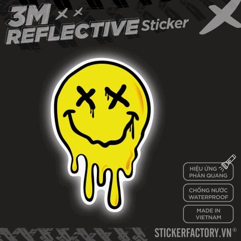  MELTING SMILE XX 3M - Reflective Sticker Die-cut 