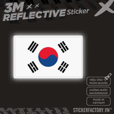  KOREAN FLAG 3M - Reflective Sticker Die-cut 