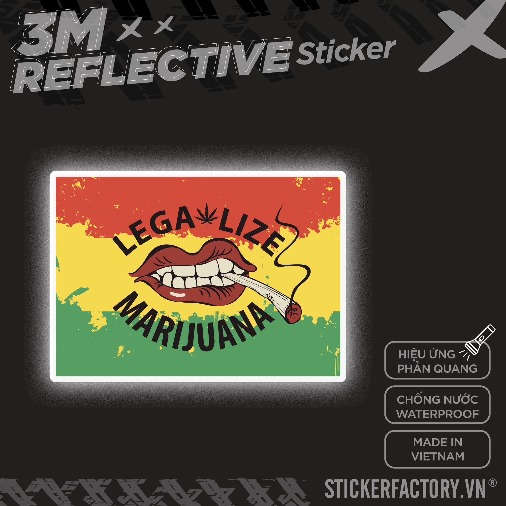 LEGA LIZE MARIJUANA 3M - Reflective Sticker Die-cut