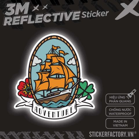  SHIP TATTOO 3M - Reflective Sticker Die-cut 