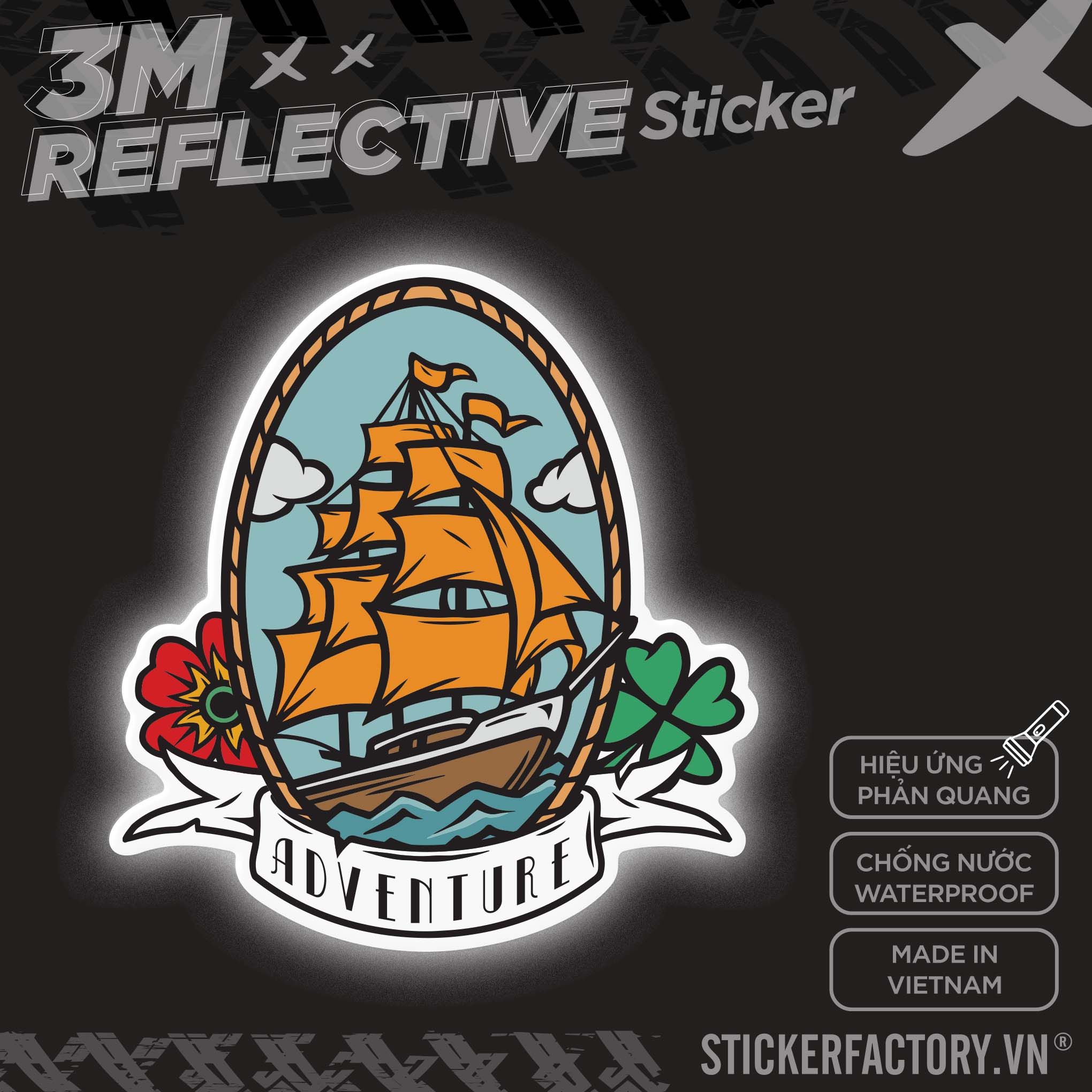 SHIP TATTOO 3M - Reflective Sticker Die-cut