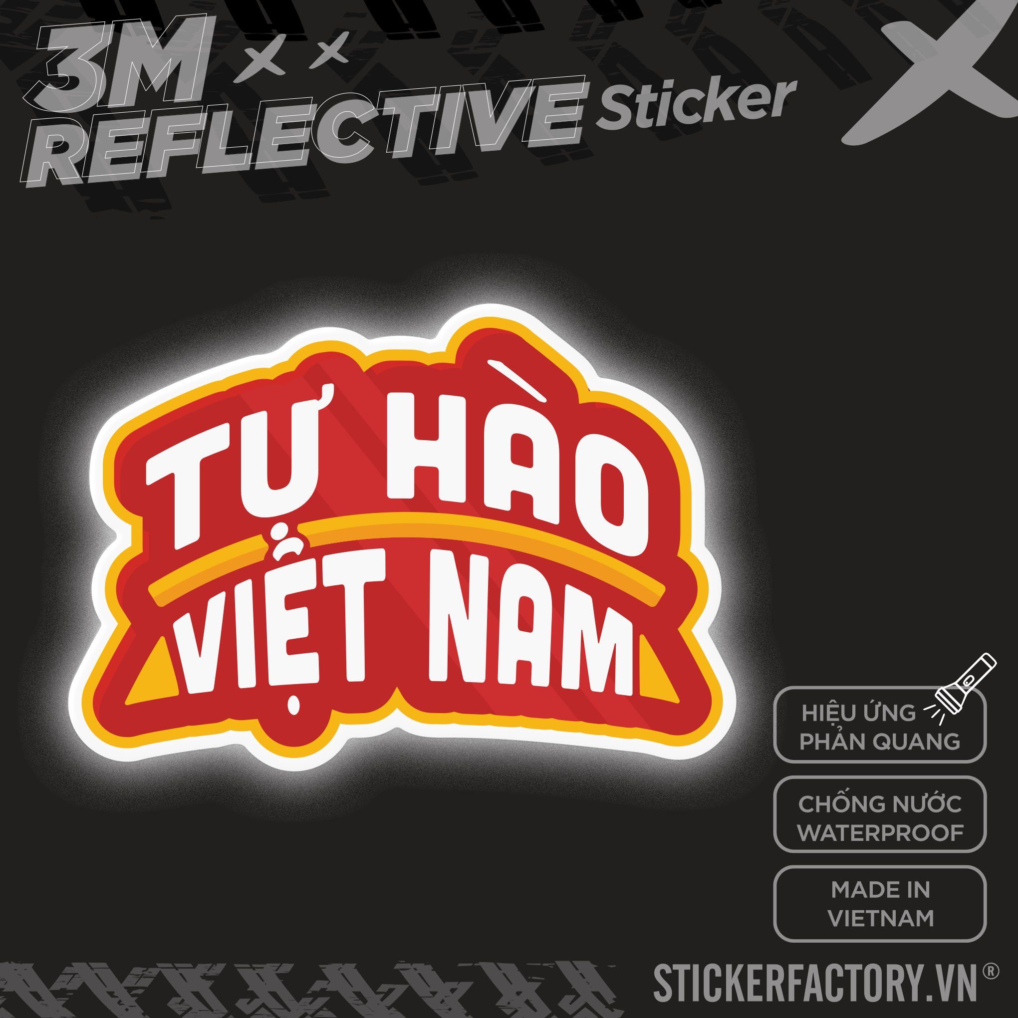 TỰ HÀO VIỆT NAM 3M - Reflective Sticker Die-cut