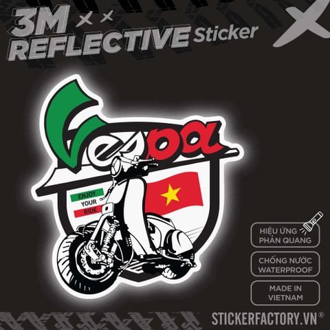  VESPA ENJOY YOUR RIDE 3M - Reflective Sticker Die-cut 