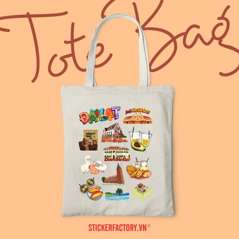  TOTE027 Đà Lạt - Túi Tote Canvas Bag 