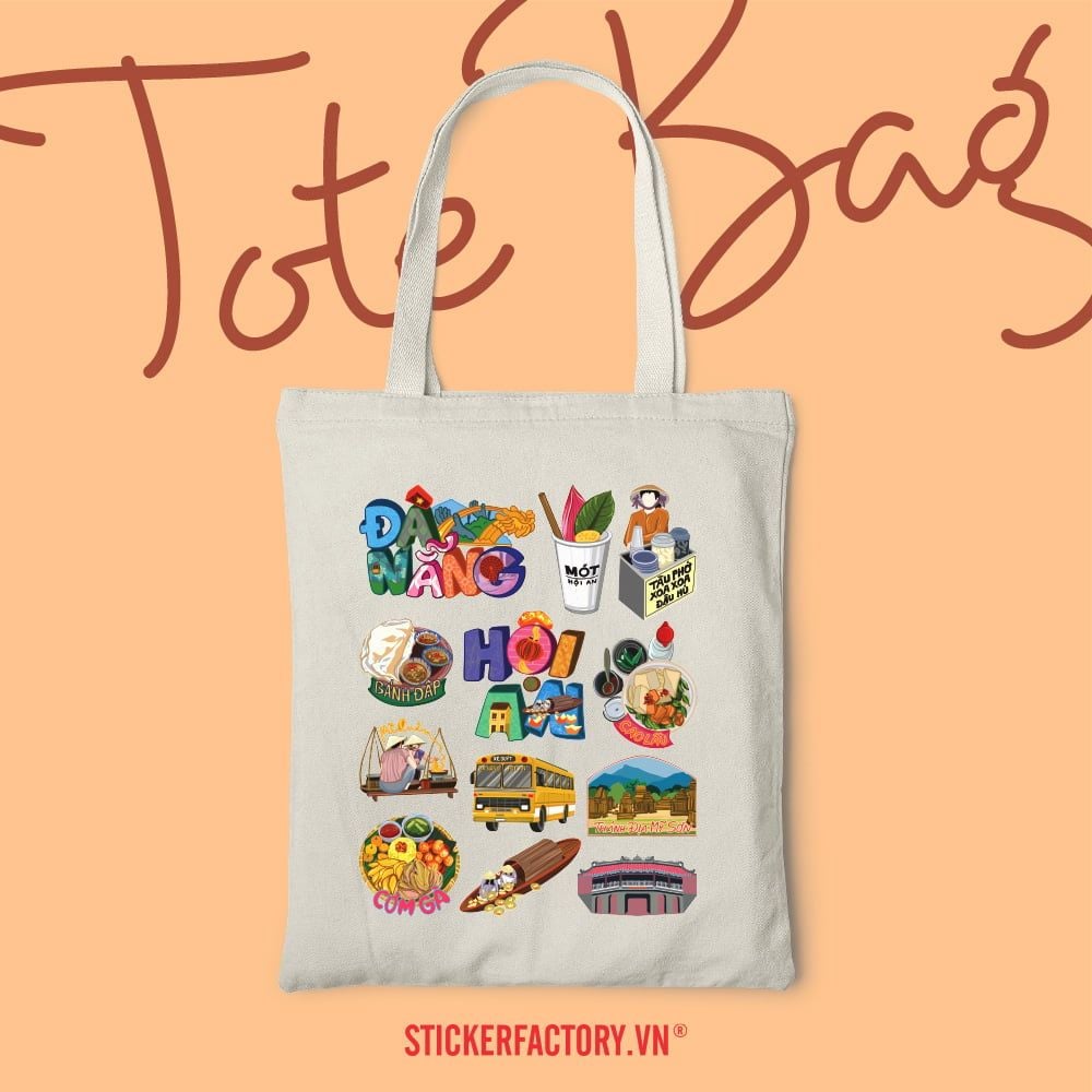 TOTE00028 Đà Nẵng Hội An - Túi Tote Canvas Bag