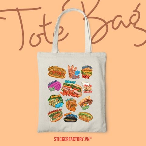  TOTE006 Vietnamese Bread - Túi Tote Canvas Bag 