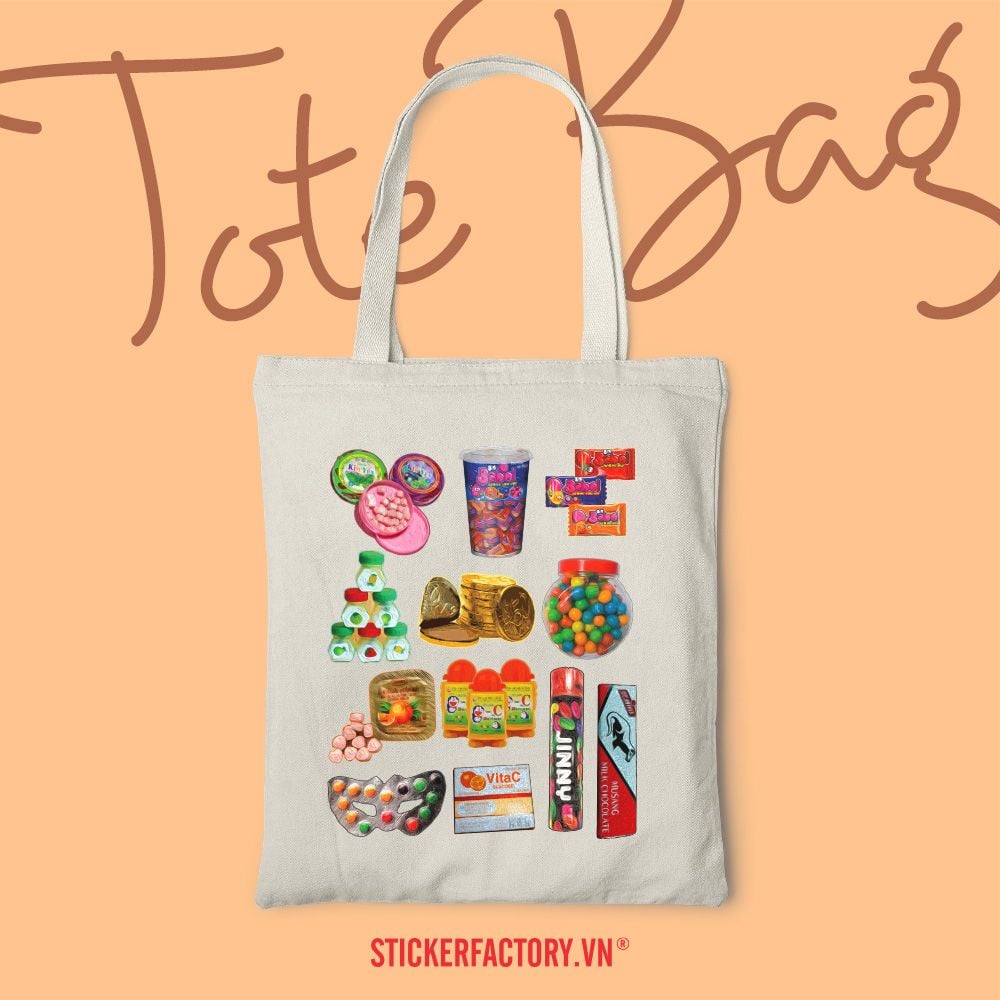 Vietnamese Childhood Candy - Túi Tote Canvas Bag