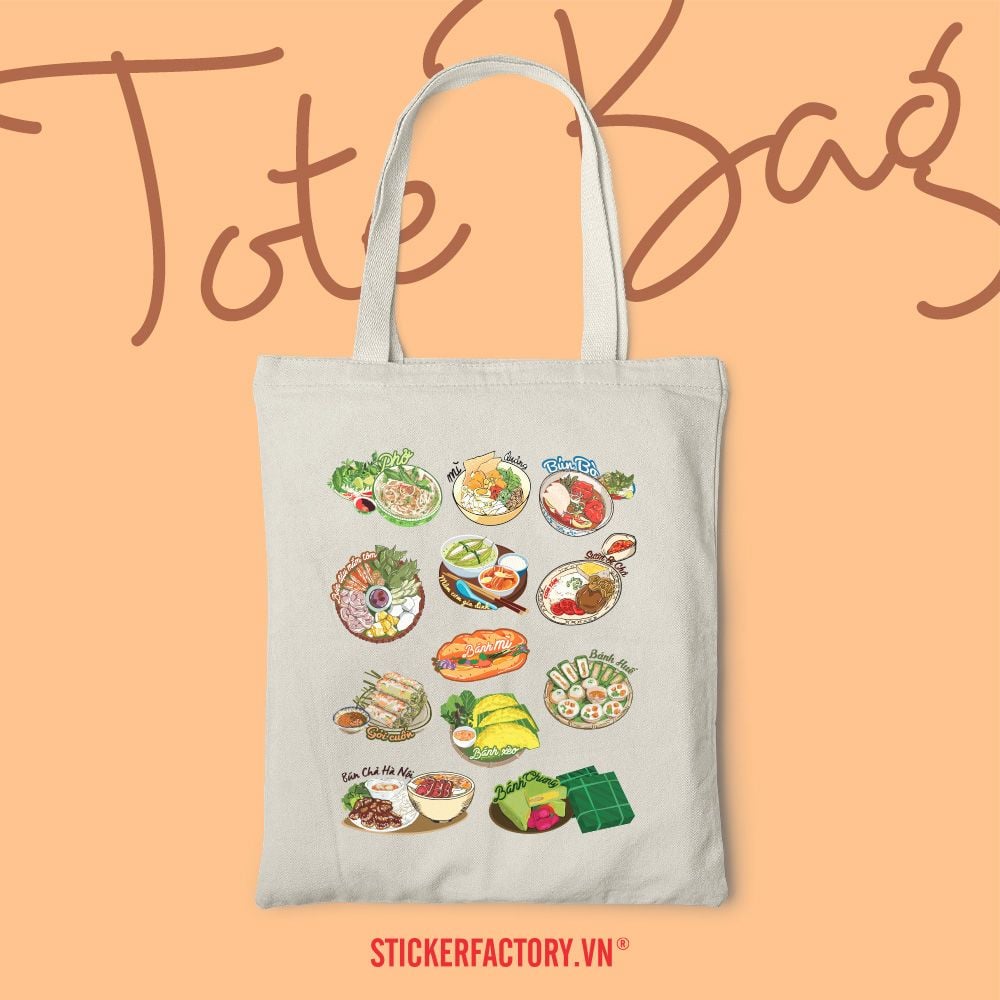 Vietnamese Cuisine - Túi Tote Canvas Bag