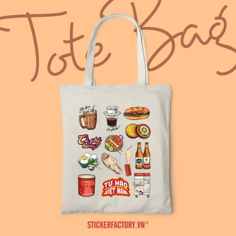  TOTE001 Vietnam Elements - Túi Tote Canvas Bag 