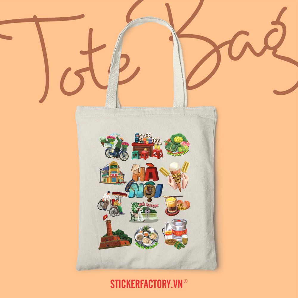 Hà Nội - Túi Tote Canvas Bag