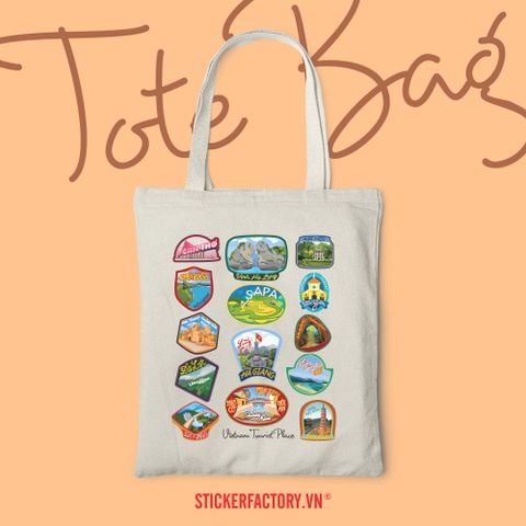  TOTE010 Vietnam Tourist Place - Túi Tote Canvas Bag 