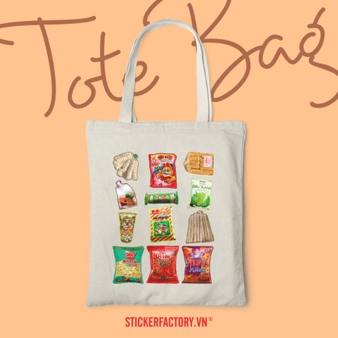  TOTE014 Vietnamese Childhood Snack - Túi Tote Canvas Bag 