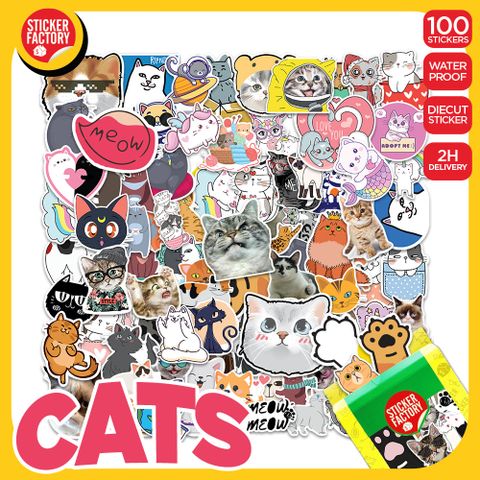  Mèo Cats - Set 100 sticker hình dán 